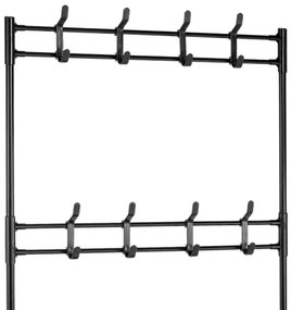 Vešiak na kabáty s botníkom HANI čierny