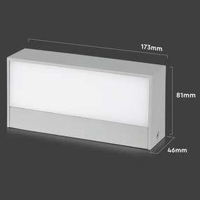 LED Vonkajšie nástenné svietidlo LED/9W/230V 6400K IP65