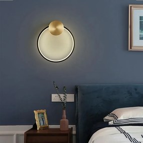 Toolight Toolight, LED nástenné svietidlo 30cm, 13W, APP1385-CW, zlatá matná, OSW-00939