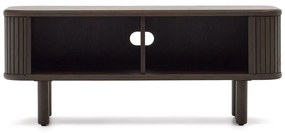 Tmavohnedý TV stolík v dekore jaseňa 120x50 cm Mailen – Kave Home