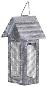 Sivá plechová antik lampáš domček Candle house - 8*6*16 cm