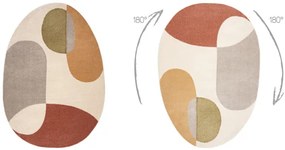 Koberec FUSION Shape 5706 krémový / tehlový