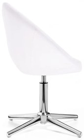 LuxuryForm DESIGN Kreslo VERA na striebornom kríži - biele