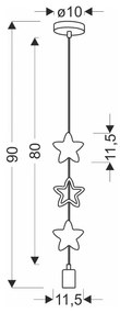Žlto-biele detské svietidlo s kovovým tienidlom Single - Candellux Lighting