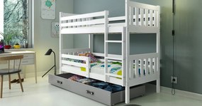Interbeds Poschodová posteľ Carino so zásuvkou 160x80 bielo grafitová