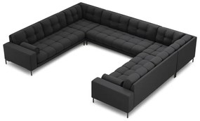 Tmavosivá rohová pohovka do "U" Bali – Cosmopolitan Design