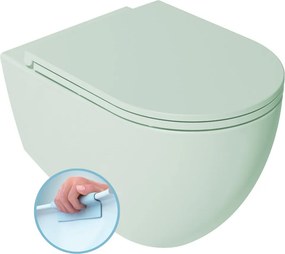 Isvea Isvea, INFINITY závesná WC misa, Rimless, 36,5x53cm, svetlá zelená, 10NF02005-2T