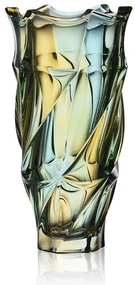 KRIŠTÁĽOVÁ VÁZA BOHEMIA FLAMENCO LEMON 300MM