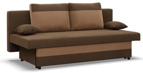 Pohovka NOLA rozkladacia, hnedá / cappuccino