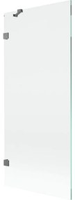 Mexen, Mexen Lunar 1-krídlová vaňová zástena 80 x 150 cm, transparentná, pištoľový kov - 897-080-000-95-00