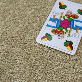 ITC, Metrážny koberec Feliz 056, na mieru, šíře 4m, béžová, filc, detská izba