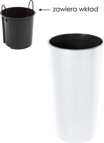 Kvetináč Lilia 190 mm s vložkou – biely *5357