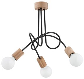 Prisadený luster TANGO 3xE27/15W/230V hnedá/čierna