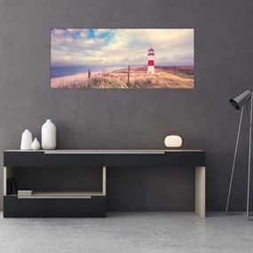 Obraz - Červený maják (120x50 cm)