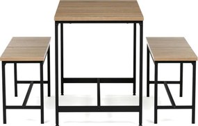 Jedálenský stôl s lavičkami AUT-G1175 OAK