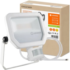 LED 20W 2400lm 3000K IP65 biely reflektor so senzorom pohybu a súmraku LEDVANCE Floodlight