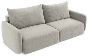 Svetlosivá rozkladacia/s úložným priestorom pohovka 238 cm Kalena – Makamii