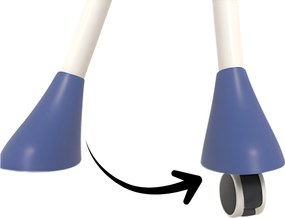 Stolička na kŕmenie KDK03 4v1 modrá + košík a kolieska ZDARMA