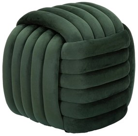 Zelený zamatový taburet Softy – Mauro Ferretti