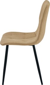 Hnedá jedálenská stolička LIBRA s čiernymi nohami