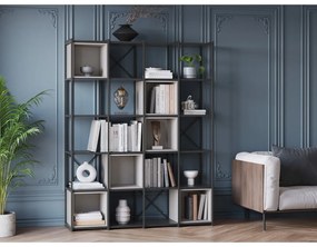 Čierno-krémová knižnica 140x179 cm Anya – Marckeric