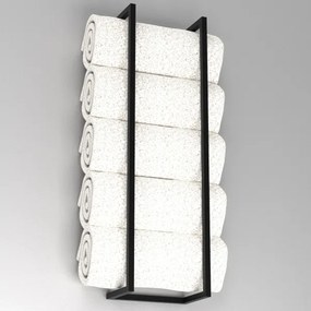 Nástenný držiak uterákov 78x23 cm čierna