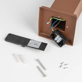 Brilagi - Vonkajšie svietidlo s 2 zásuvkami SCHUKO NOVA 1xE27/15W/230V 40 cm IP44 hnedé