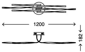 Briloner 3340-062 - LED Stmievateľné stropné svietidlo TWIN 6xLED/7,5W/230V