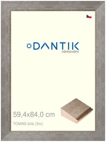 DANTIK rám na obraz 59,4x84 | TOMAS bílá velká (Plexi Čiré)