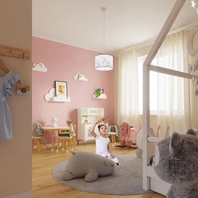 Sollux SL.1423 - Detský luster na lanku OWLS 1xE27/15W/230V pr. 40 cm