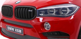 Ramiz Elektrické autíčko BMW X6M XXL pre 2 deti lakované červené SUV + diaľkové ovládanie + ekokoža