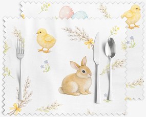 Goldea veľkonočné prestieranie na stôl teflónové - veselá veľká noc - sada 2ks 30 x 40 cm