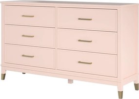 Ružová komoda CosmoLiving by Cosmopolitan Westerleigh, 144 x 85 cm