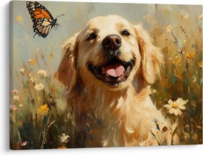 Obraz - Šťastný psík (70x50 cm)