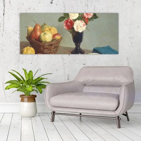 Obraz - Henri Fantin-Latour, Still  Life, reprodukcia (120x50 cm)