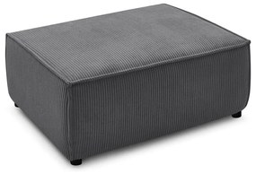 Tmavosivý menčestrový taburet Nihad – Bobochic Paris