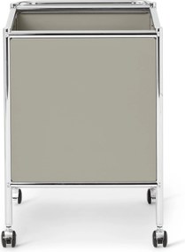 Kovový bočný vozík »CN3 Kids« s kolieskami, svetlosivý