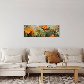 Obraz - Kvitne (s hodinami) (90x30 cm)
