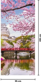 Fototapeta na dvere - Japonské čerešne (95x205cm)