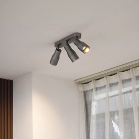 Zaoblené stropné bodové svetlo tmavosivé GU10 50 mm 3-svetlo - Stanley