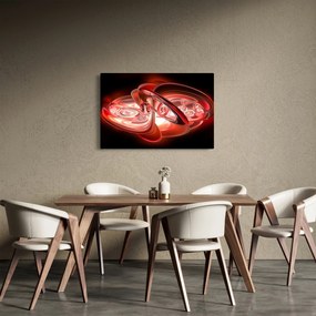 Obraz - červené tvary (90x60 cm)