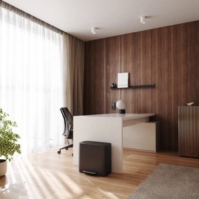 Simplehuman Mini pedálový odpadkový kôš na triedený odpad 15 l, čierna mat