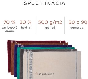 Bambusový uterák BAMBOO 50 x 90 cm zelený, 70% bambusové vlákno | 30% bavlna
