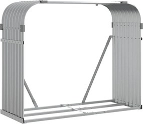 vidaXL Držiak na polená bledosivý 120x45x100 cm pozinkovaná oceľ