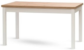 Stima stôl W 23 Vyberte odtieň ->: Dub Wotan, Vybetre odtieň podnože ->: Biela, Vyberte rozmer ->: 140 x 80 cm + 40 cm