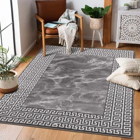 Dekorstudio Moderný koberec CHIC 502 - antracitový Rozmer koberca: 80x150cm