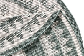 NORTHRUGS - Hanse Home koberce Kusový koberec Twin Supreme 103415 Jamaica green creme – na von aj na doma - 200x200 (priemer) kruh cm