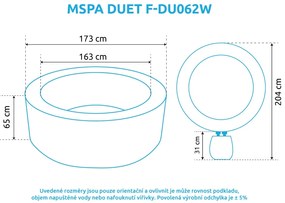 Mspa | Vírivý bazén MSPA Duet F-DU062W | 11400273