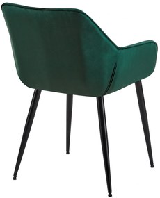 Jedálenská stolička Vessa - zamat - zelená