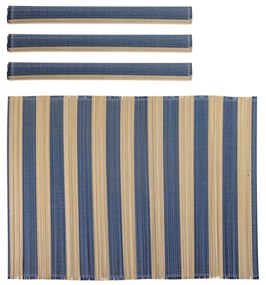 Bloomingville Bambusové prestieranie Marola Blue – set 4 ks